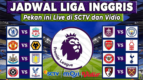 Jadwal Liga Inggris Pekan Ini Live di SCTV dan Vidio